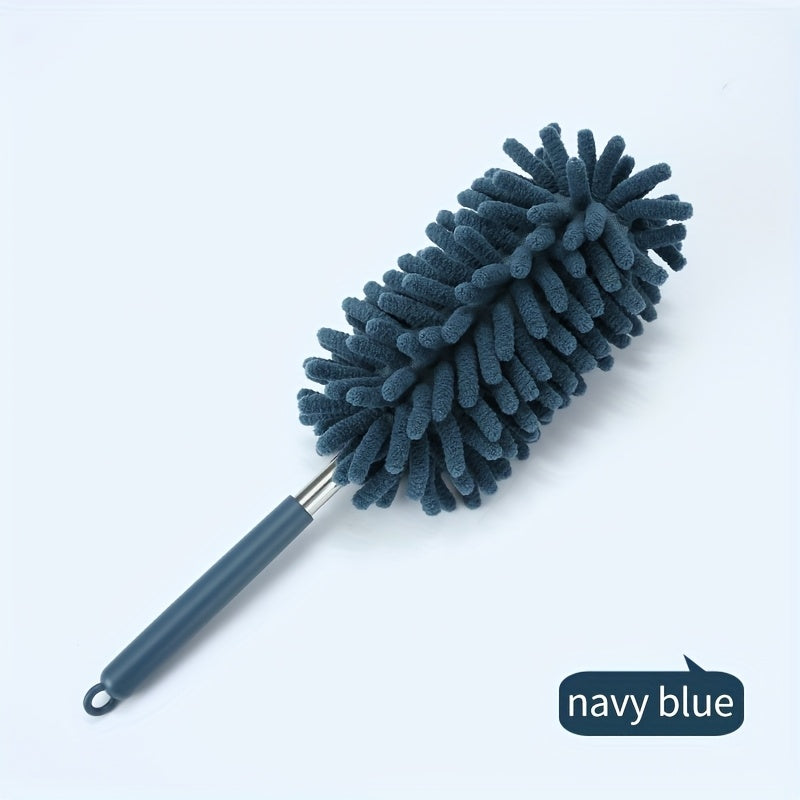 Retractable Rod Microfiber Dust Removal Brush: This cleaning tool is hand washable and suitable for use in offices, cars, windows, furniture, and ceiling fans.