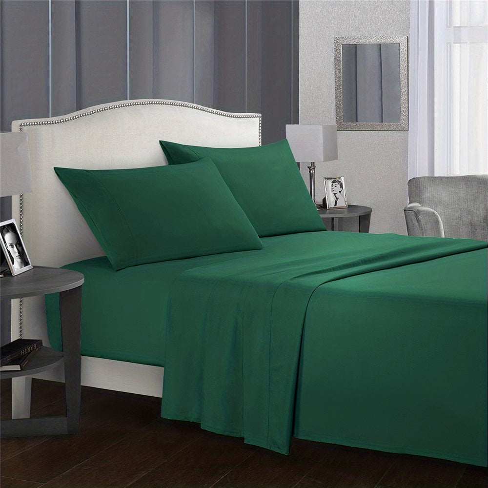 Transform your bedroom with this 4-piece bed sheets and pillowcase set. Perfect for adding a fresh new look to your space! Makes a great gift for Christmas, Halloween, or Thanksgiving Day.