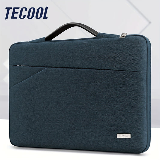 TECOOL Laptop Sleeve Bag fits MacBook Air Pro 13 14 Inch, MacBook Air 38.1 cm, MacBook Pro 16, Waterproof and Shock-Resistant with Handle and Pockets for 34.29-40.64 cm Notebooks, Denim