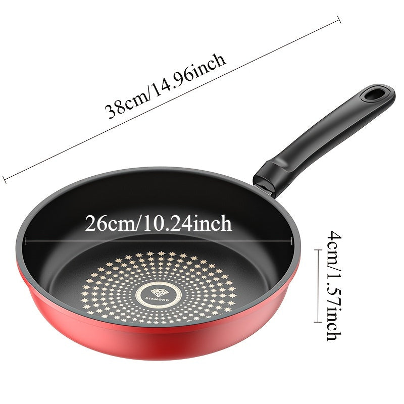 Multi-functional Non-Stick Cast Iron Skillet - Ideal for Cooking Eggs, Pancakes, and More - Works with Induction and Gas Stoves - Simple to Clean