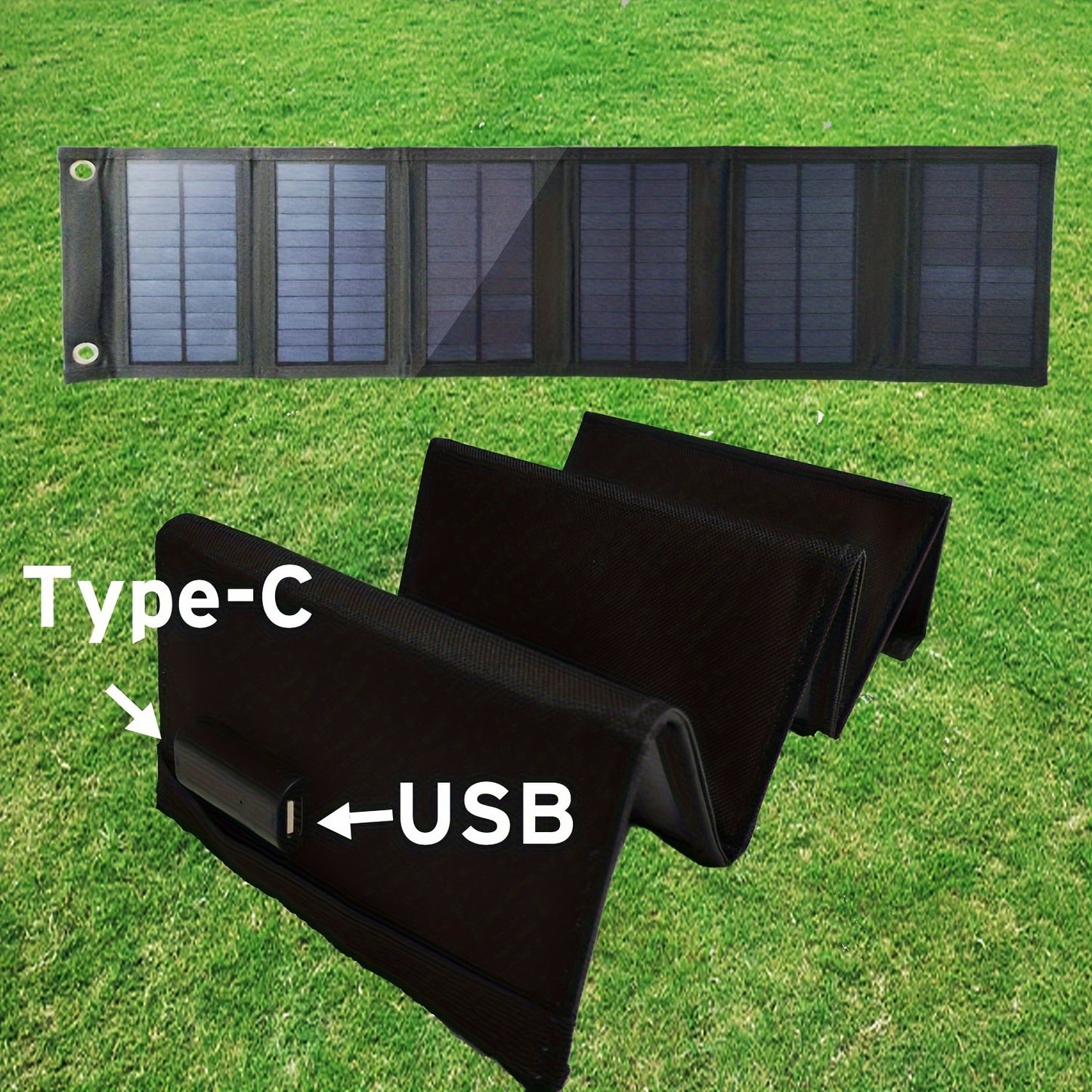 40W Foldable Solar Panel for Portable Power, Devices, and Outdoor Charging.