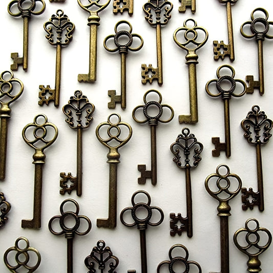 Assortment of 30 Large Skeleton Keys