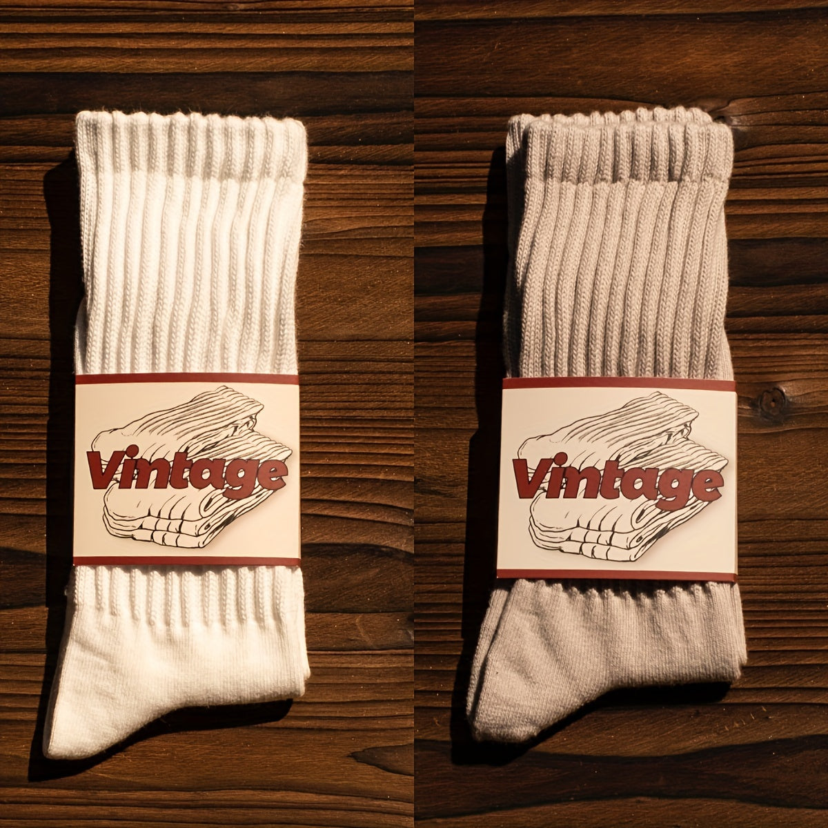 Men's and women's college style retro socks, breathable and thick, suitable for all seasons.