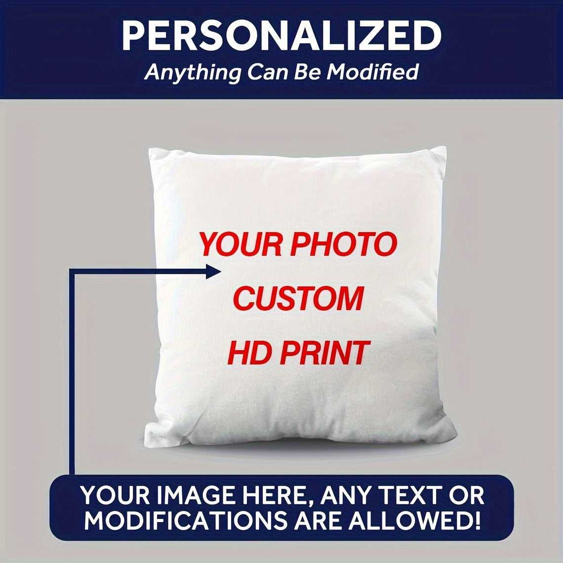 Customize your own 45.72x45.72 cm Polyester Plush Pillowcase with Personalized Family Photo. This soft and cozy pillowcase features a single-sided print and does not include the cushion.