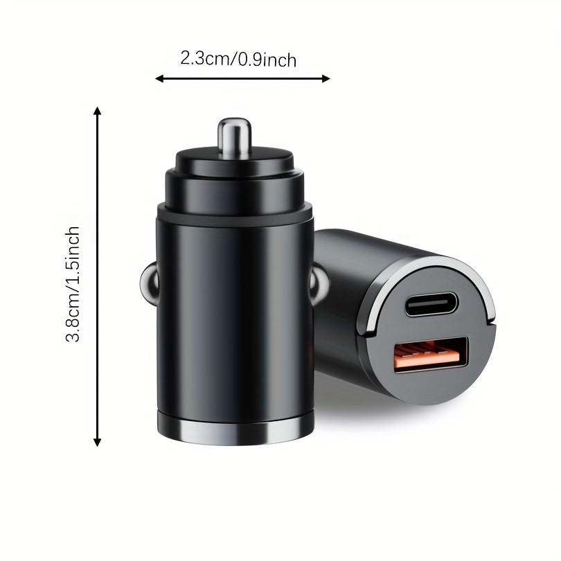 TIENSUN 100W Dual Port Car Charger, Super Fast Charging with QC & Type C, Compact and lightweight design, Compatible with iPhone, Galaxy, Pixel - Car Plug Power Mode, ≤36V Operating Voltage.