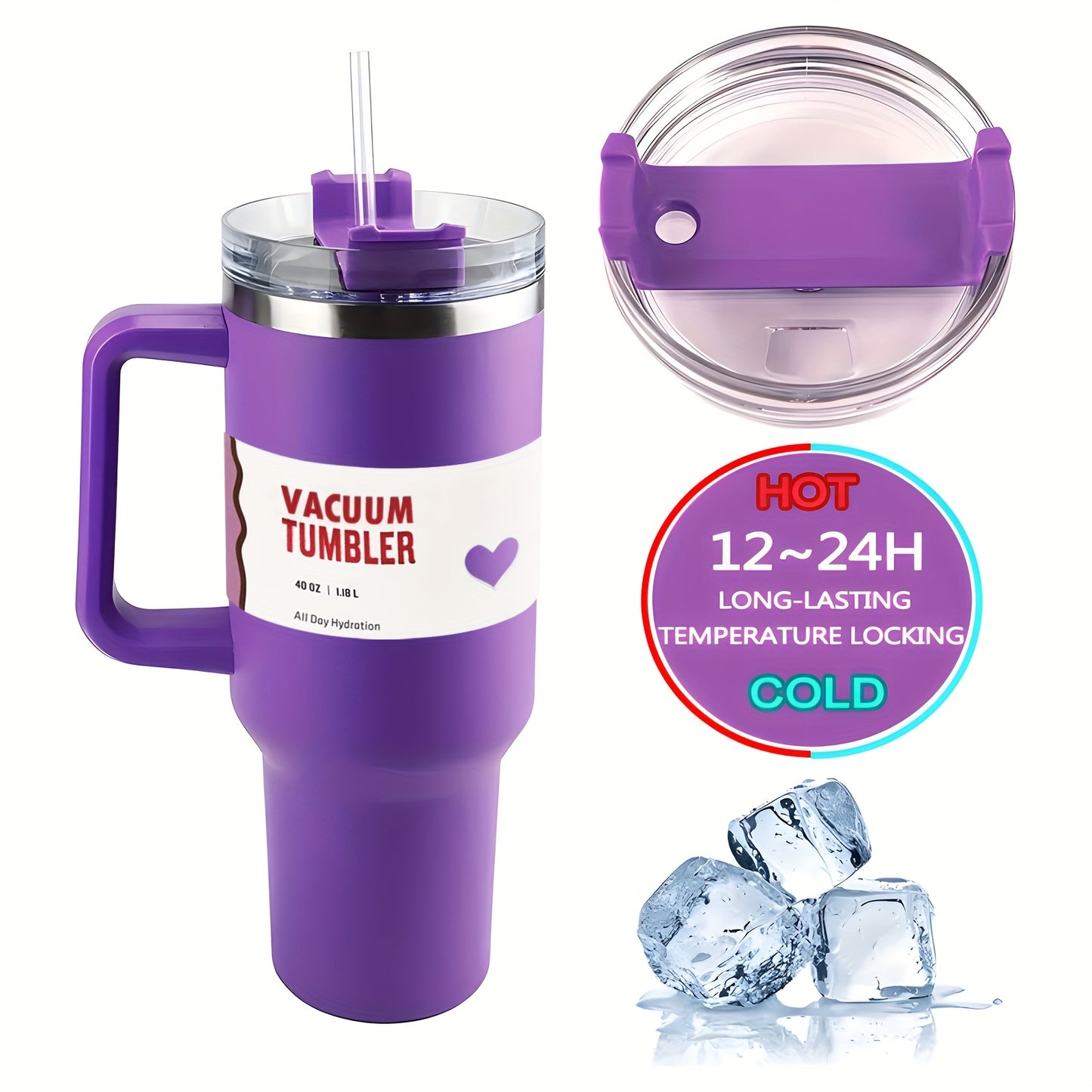 Sakura Train H1.0 FlowState 40oz Insulated Tumbler with Lid & Straw - Ideal for Cold Drinks, Perfect Holiday Gift