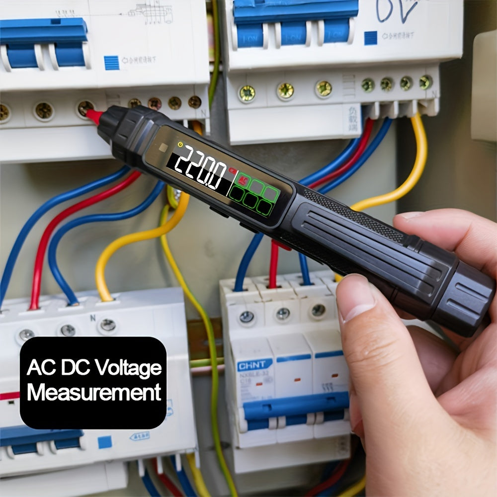 ZLLJMETER Digital Pen Multimeter: Auto Range, Non-Contact Voltage & Resistance Testing, High Precision (0.1), Battery Powered, Plastic, for Industrial Measurements, Battery Not Included.