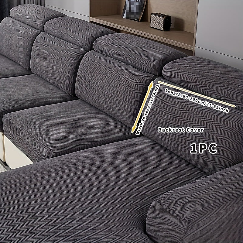 Nordic elastic sofa cover for all four seasons, with pet scratch protection and solid color design.