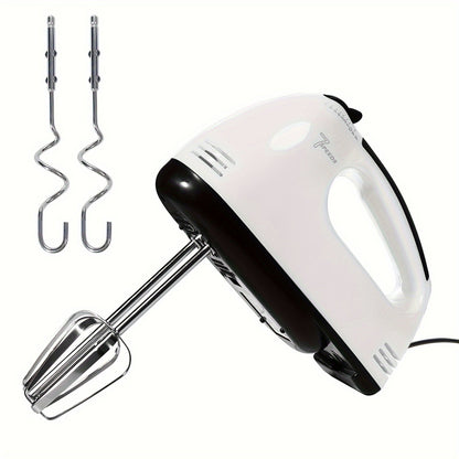 1 Electric Mixer with 7 Speeds, Handheld Whisk Mixer for Eggs and Batter, Kitchen Appliance for Mixing Bowls