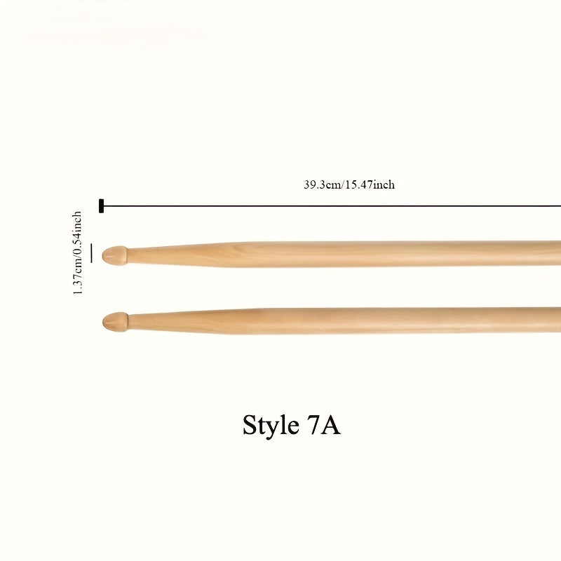 Драм палочки 5A/7A доступны в упаковках по 12 (6 пар) или 20 (10 пар). Лучший выбор для джаза, DIY, практики и профессионального использования.