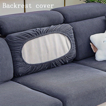 Anti-slip sofa cushion cover with elastic band for universal furniture protection in bedroom, office, and living room. Four seasons slipcover for comfortable and stylish seating.