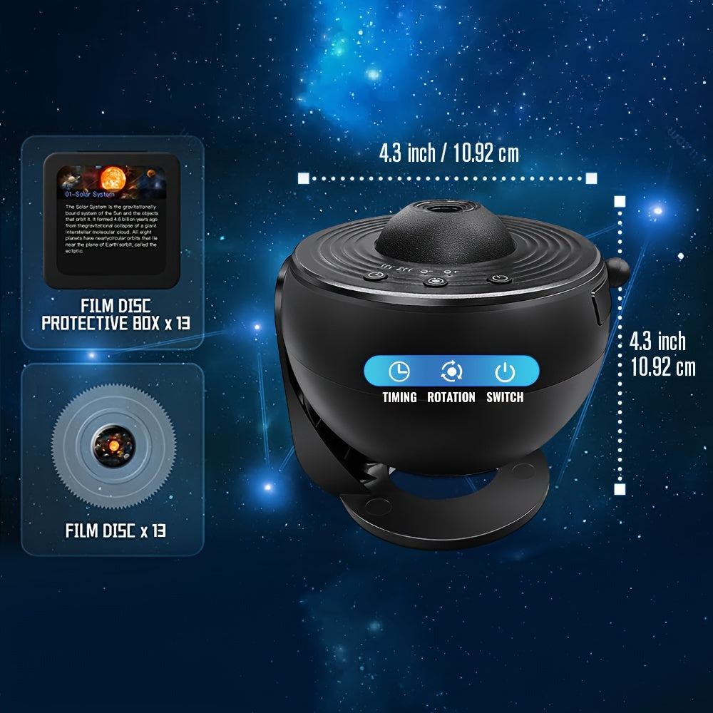 12-in-1 Star Projector: Bedroom Planetarium, Aurora, Night Light for Kids and Adults