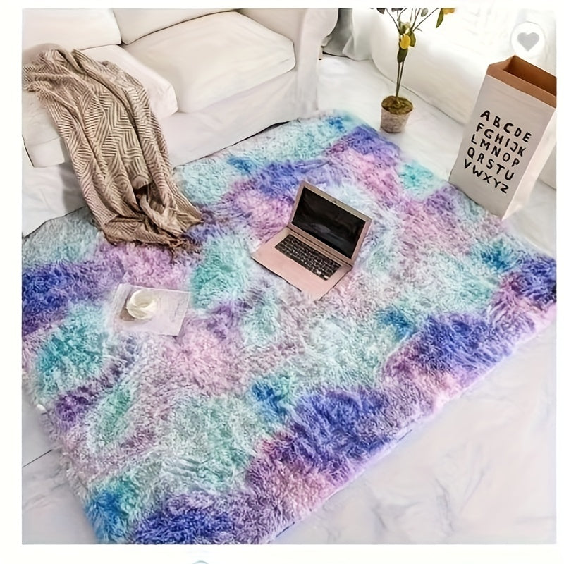 Super soft plush area rugs, perfect for living rooms and bedrooms. These shaggy rugs are fluffy and cozy, great for adding a touch of modern style to your home. Ideal for teens' bedrooms, dorms, or any room that needs a little extra warmth and comfort.