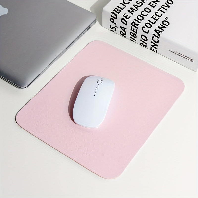 Premium faux leather mouse pad, 18x20cm, waterproof and scratch-resistant. Ideal for office, gaming, and everyday use.