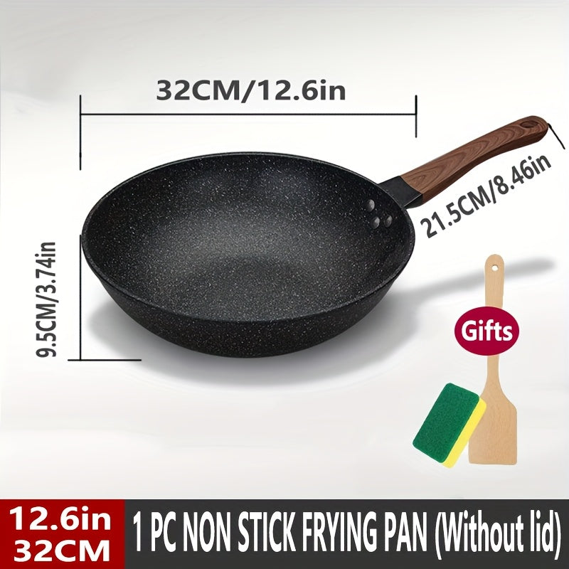 BLX GREEN 1-Piece Cast Iron Non-Stick Frying Pan - Smokeless, Hand Wash Only - Compatible with Induction and Gas Stoves - Durable Cookware for Fried Eggs and Steaks