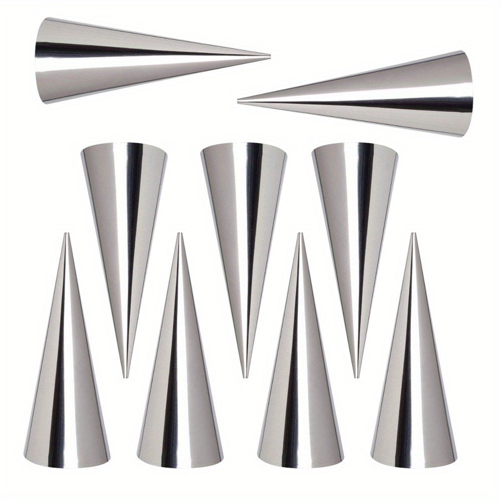 Pastry tool for cream horns, bread rolling, and ice cream cones - Stainless Steel Cone-Shaped Mold