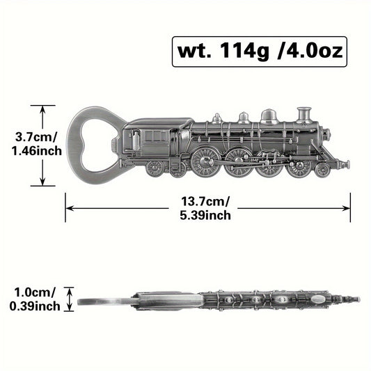 Открывалка для бутылок в виде паровоза с бархатным мешком для пива, вина и сока, идеальна для баров, клубов, ресторанов, домашних баров и летних напитков.