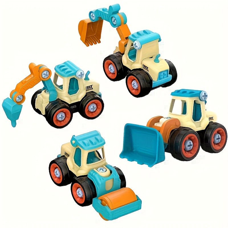 Build Your Own Truck Engineering Kit: Includes Detachable Excavator, Screwdriver, And Assembly Toys for Ages 3-6