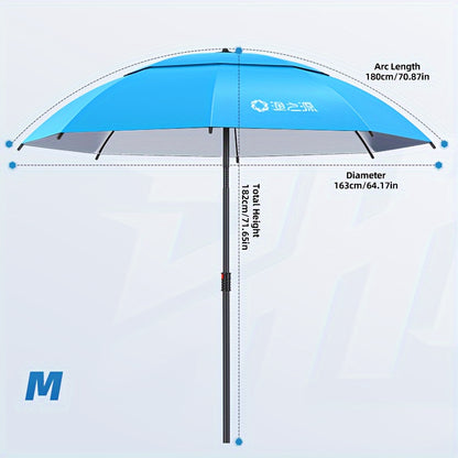 Yuzhiyuan 1pc Fishing Umbrella, Portable and Durable with Fixed Ground Plug, Suitable for Multiple Terrains