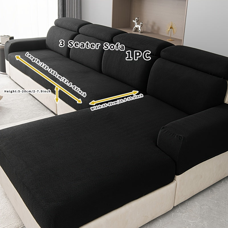 Nordic elastic sofa cover for all four seasons, with pet scratch protection and solid color design.