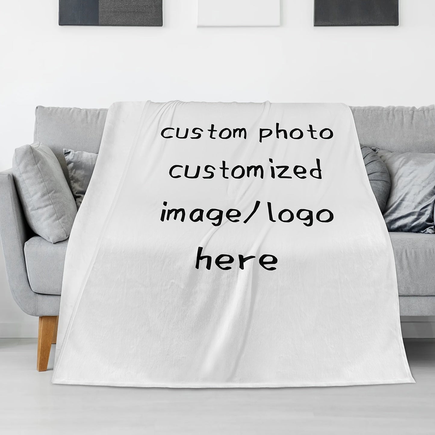 Personalized Wedding Anniversary Throw Blanket - Ideal Present for Spouse, Partner, Significant Other - Size: 127.0x152.4cm - Customized Photo Blanket - Easy to Clean - Made of Soft Flannel - Suitable for Ages 14+