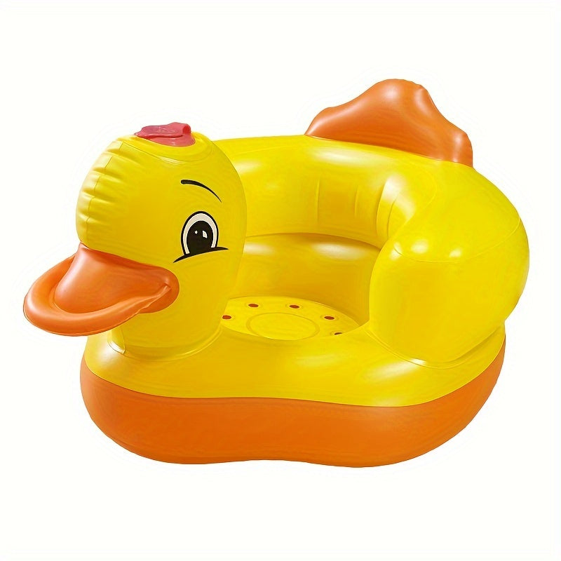 The SUNGDOGIN Yellow Duck Inflatable Youngsters Seat is an ideal choice for 3-month-old babies and toddlers. It is perfect for summer play and learning.