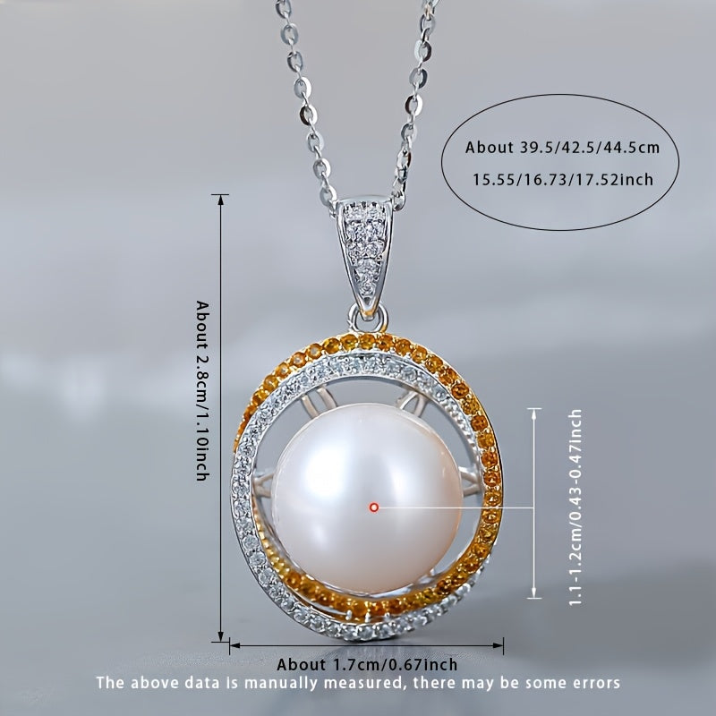 Experience elegance with the MUFAN Elegant Simple Style pendant necklace. Crafted from 925 sterling silver and featuring a stunning freshwater pearl, this necklace is perfect for those born in June. Each natural stone boasts unique patterns, growth