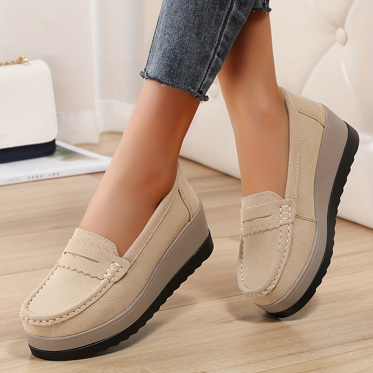 Women's Slip On Platform Daily Shoes