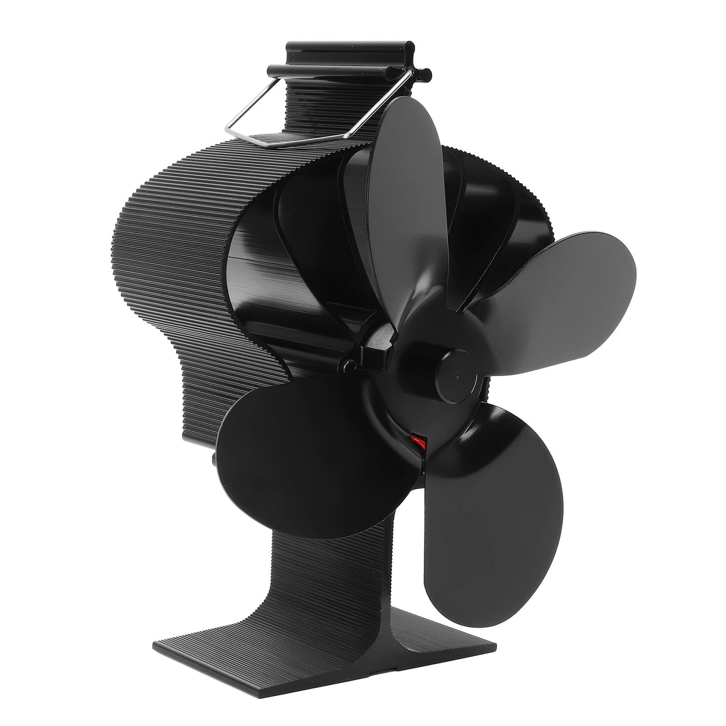 Aluminum Hearth Fireplace Fan in Crown Shape, Thermodynamic Design with 4 Blades, Portable Table Fan with Multiple Components, Non-Electric Operation, Blade Diameter of 152mm