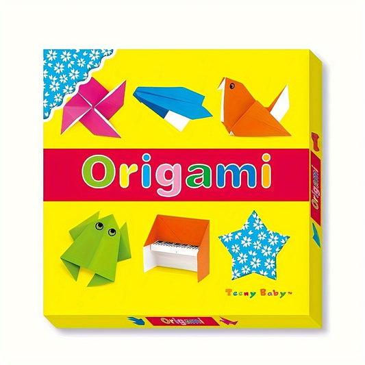 TeenyBaby Origami Craft Set for Kids includes 40 sheets and instruction book with 69 easy models in Arabic to enhance motor skills. Published by Sunshine Children's Educational Association