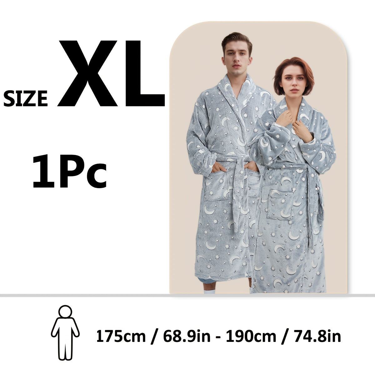 Soft cartoon print bathrobe - cozy, machine washable for shower & sleep.