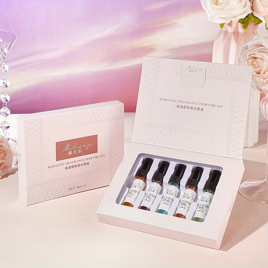 Elegant women's fragrance set with fresh fruit scent, ideal for daily wear, dates, and travel.