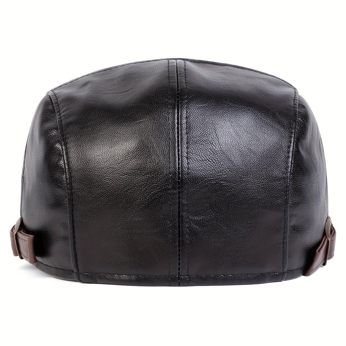 PU Leather Gentlemen Beret for Autumn and Winter Travel