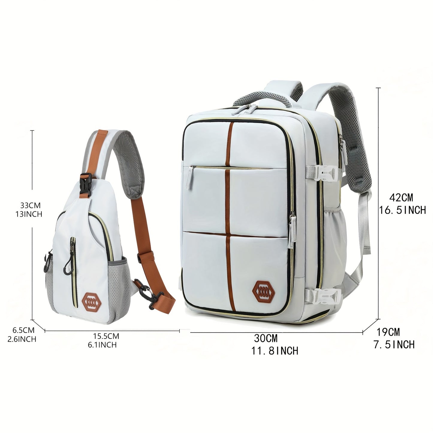 Unisex travel backpacks, airline-friendly laptop bags, sports backpacks with shoe compartments, and school backpacks.