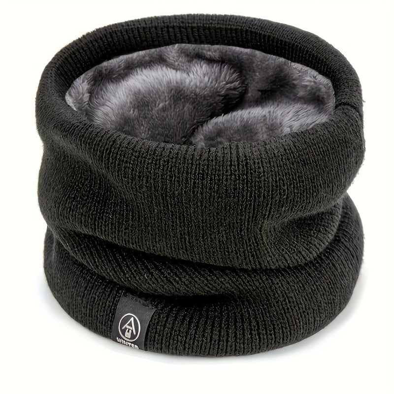 Stay cozy and stylish with the WELLBORN COCO Fleece-Lined Neck Warmer. This soft, windproof, and warm knit scarf is perfect for both men and women. The double layer design provides extra warmth during the winter months, while the solid colors make it