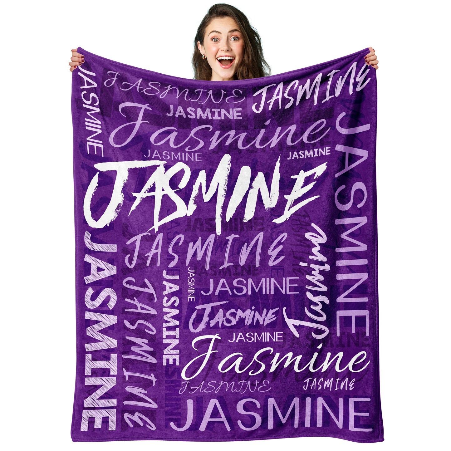 Stay Cozy with Your Own Name on This Soft and Warm Fleece Blanket - Ideal Holiday Gift for Loved Ones, Perfect for Naptime, Camping, and Travel