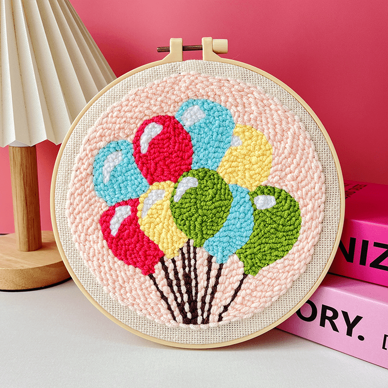 Handmade poke embroidery DIY kit perfect for beginners of all ages. Ideal for adults, children, and couples.