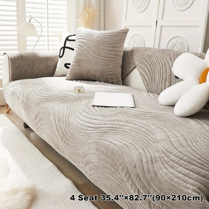 Stylish Nordic-inspired plush sofa cover for living room and office.