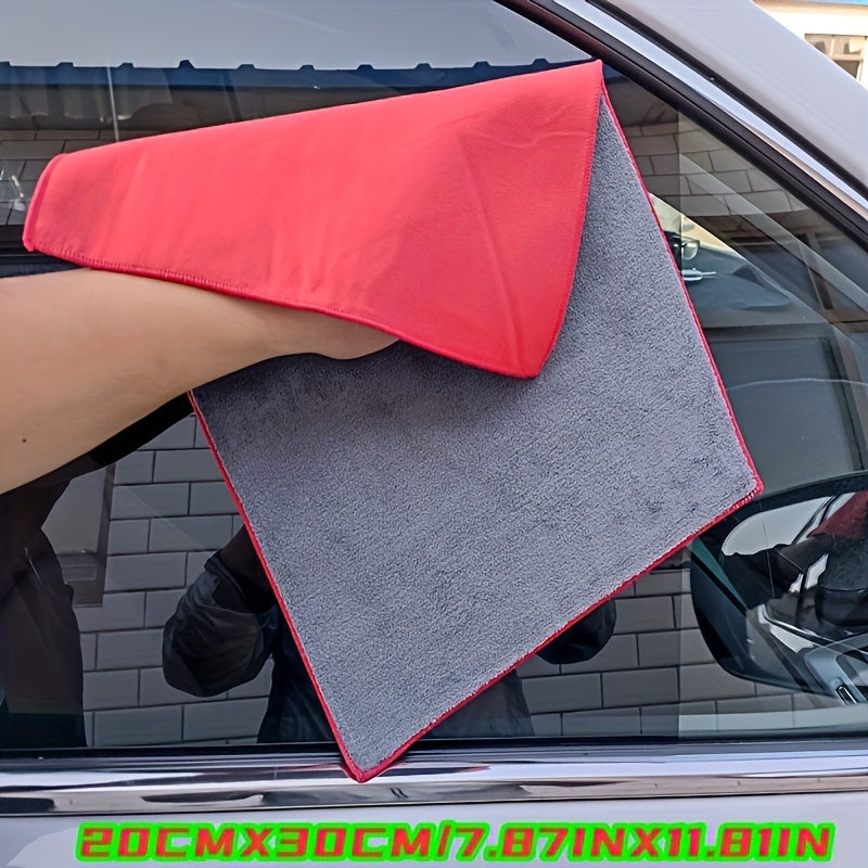 1 pc Ultra-Absorbent Microfiber Car Towel in 4 sizes (20x30cm to 60x30cm) for detailing, polishing, and cleaning. Ideal for vehicle paint, glass, faux leather seats, cushion storage bags.