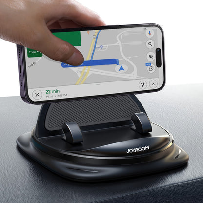 PANDAFAUCET Adjustable Car Phone Holder - Silicone Dashboard Mount, 360° Rotatable, Non-Slip Grip, Spring-Loaded Arm, Compatible with Various Smartphones