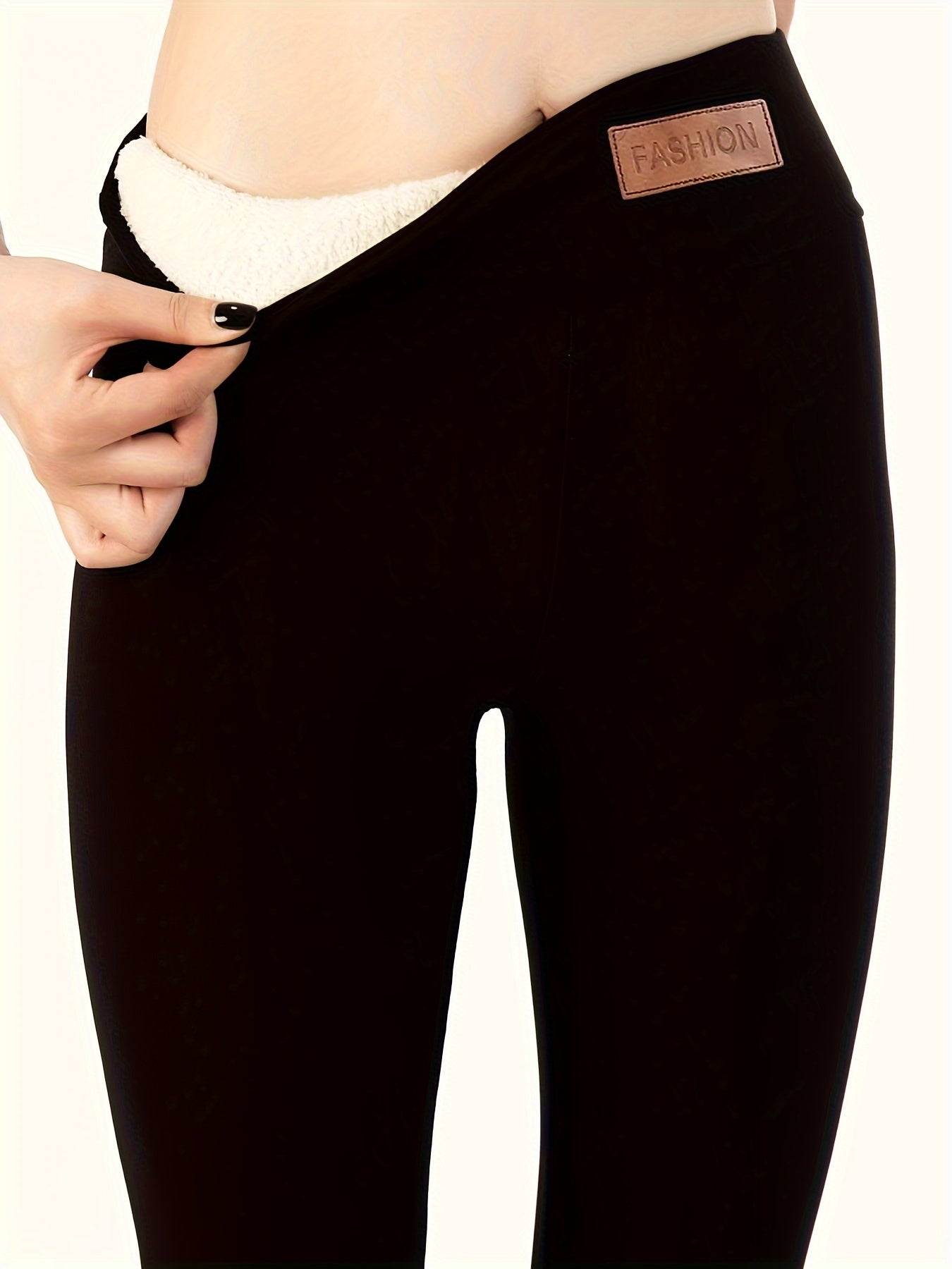 Comfy Women's Plush Lined Tights, Ideal for Fall and Winter