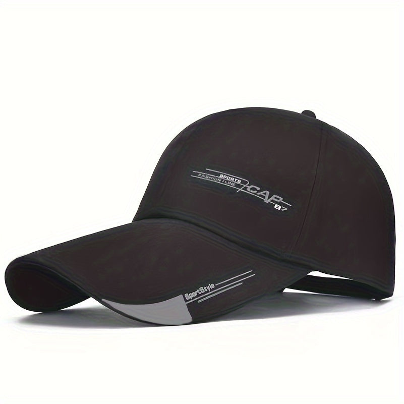 Breathable unisex baseball cap with trendy print, adjustable for casual sports in summer.