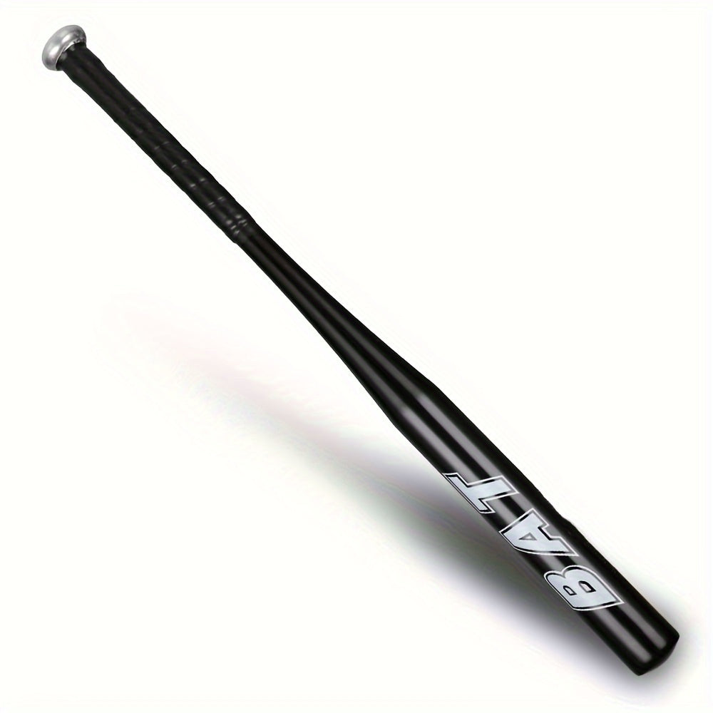 High-durability 50.8cm aluminum alloy baseball bat ideal for outdoor training and softball. Comes in silvery, blue, red, and black.