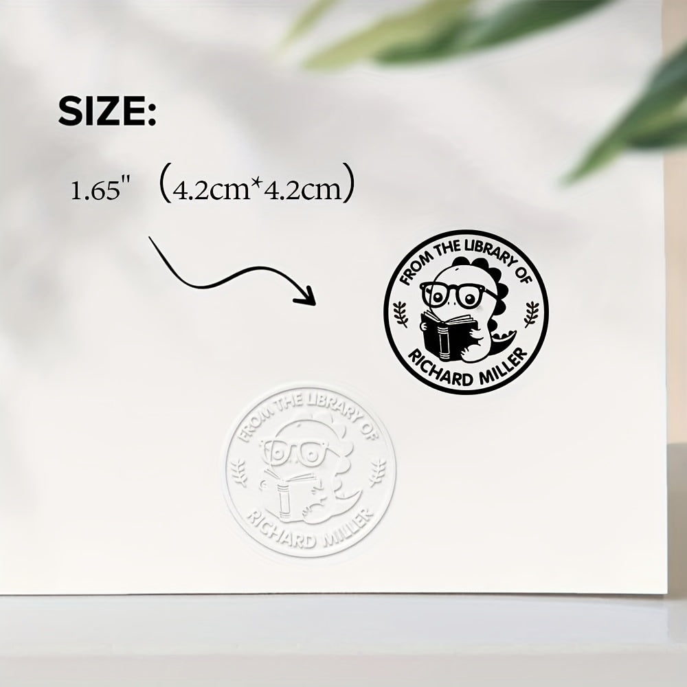 Personalize your logo with a heavy-duty steel embossing machine stamp, perfect for weddings, libraries, and book embossing.