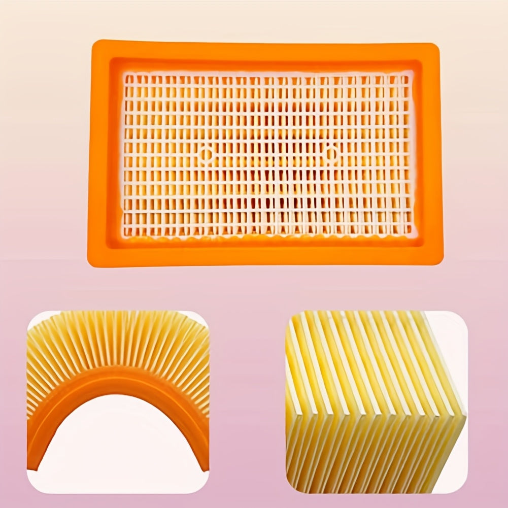 Flat-pleated filter compatible with Karcher MV4/MV5/MV6 & WD4/WD5/WD6 - Long-lasting and simple to replace, suitable for both wet and dry vacuum cleaners, INT