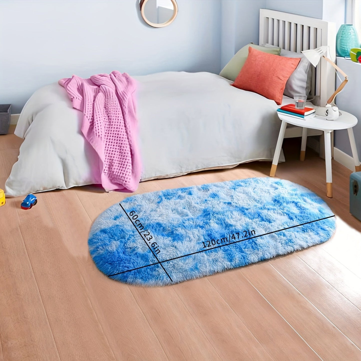 Plush Bedroom Rug - Soft, Cozy, Non-Slip, Machine Washable, Skin-friendly, Perfect for Indoor Use and Bedside