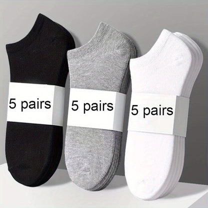 15 pairs of soft, lightweight unisex low cut socks, suitable for both men and women.