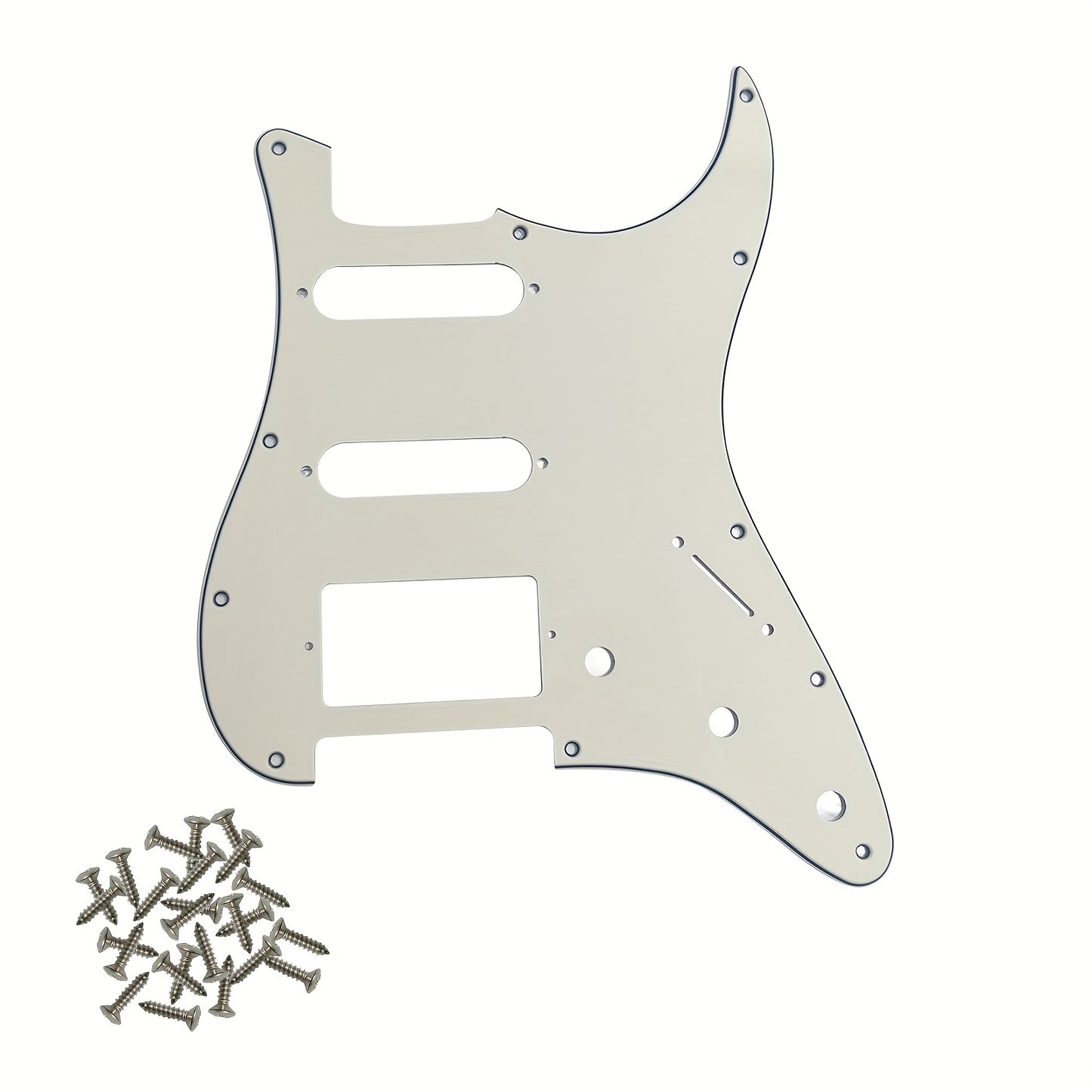 HSS 11-hole ST electric guitar pickguard for standard FD ST modern style guitars, colors available: black, white, beige.