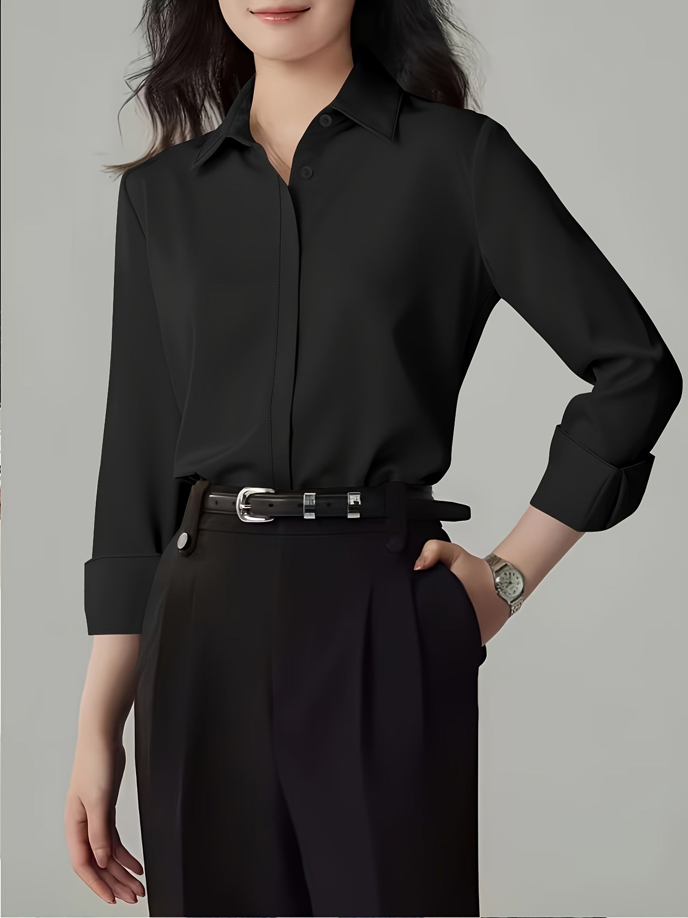 2024 French High-end Professional Women's Long Sleeve Shirt