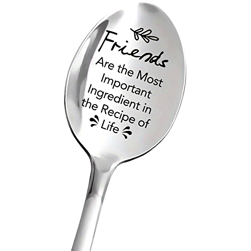 Engraved stainless steel spoon - Ideal for coffee, tea, desserts, and gifting on special occasions.